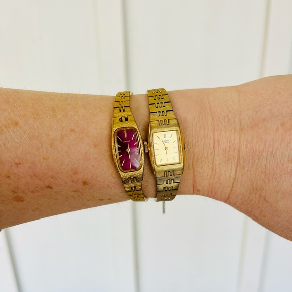 Vintage Seiko Gold Tone Bracelet Watch 1400-6130 1981 Minimalist Tank Style - Picture 10 of 10